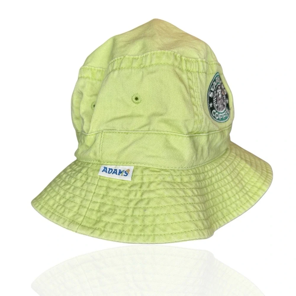 Starbucks Bucket Hat Green Denim Material Unisex‎ By Adams VTG Y2K Rare